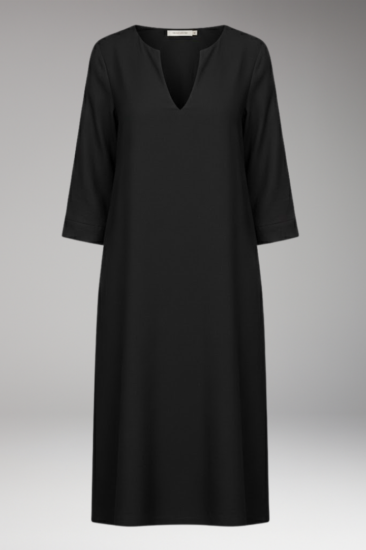 Women's V-Neck Knee-Length Dress Three-Quarter Sleeves - Vonnera