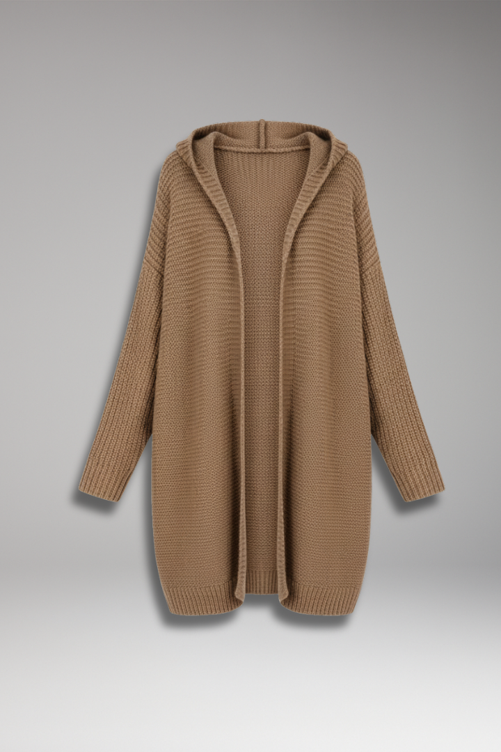 Women's Hooded Open Front Cardigan Sweater - Vonnera
