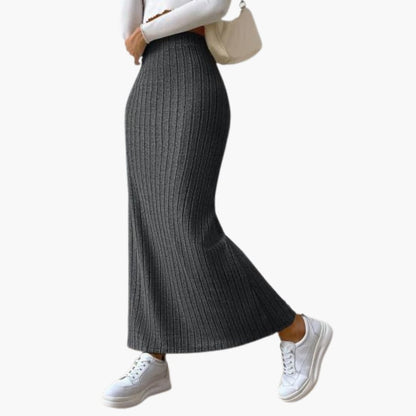 Women's Knit Midi Skirt Elastic Waist