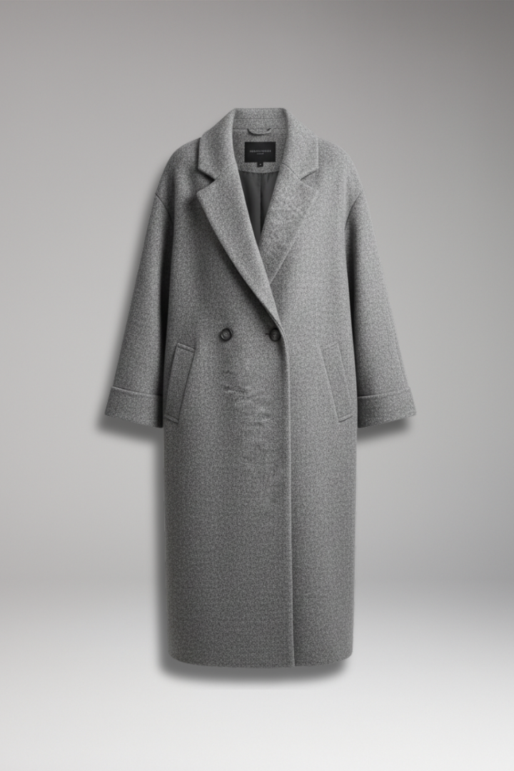 Women's Lapel Collar Long Coat - Vonnera