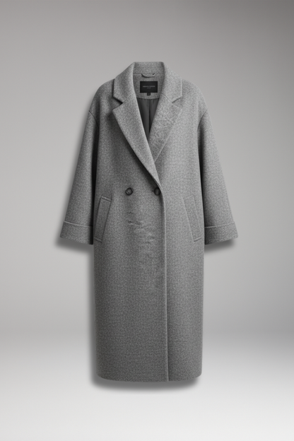Women's Lapel Collar Long Coat - Vonnera