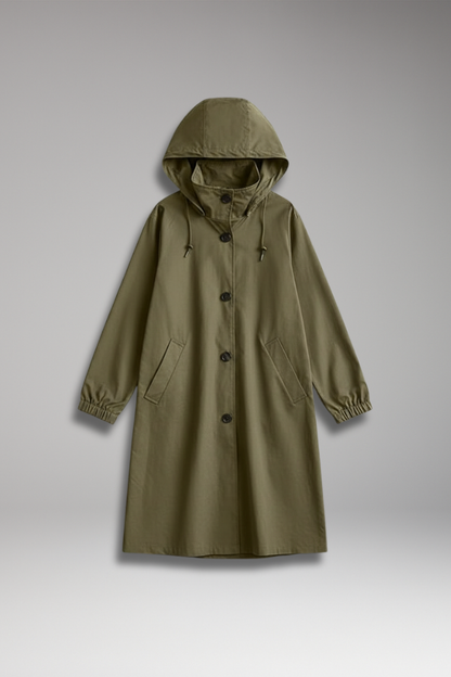 Women's Waterproof Raincoat Adjustable Hood Side Pockets - Vonnera