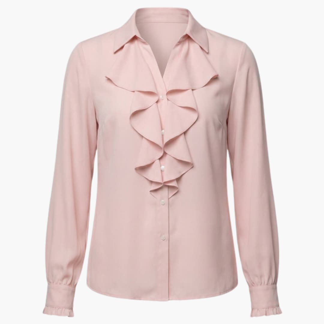 Women's Crew Neck Blouse Long Sleeve Loose Fit - Vonnera