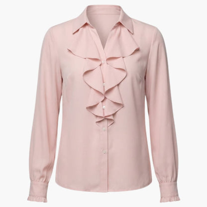 Women's Crew Neck Blouse Long Sleeve Loose Fit - Vonnera