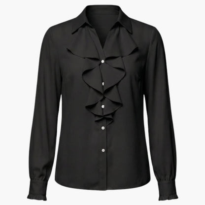 Women's Crew Neck Blouse Long Sleeve Loose Fit