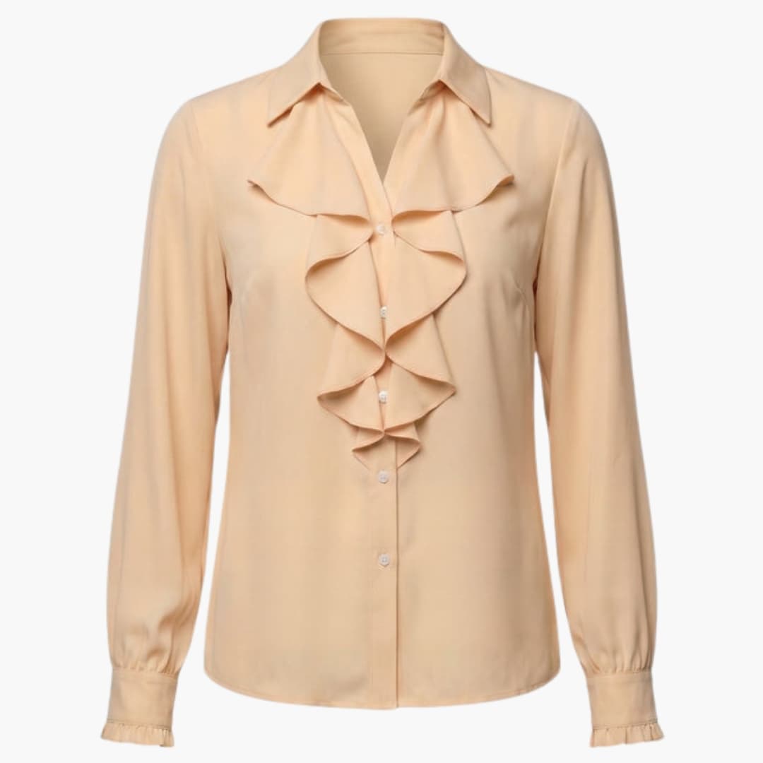 Women's Crew Neck Blouse Long Sleeve Loose Fit