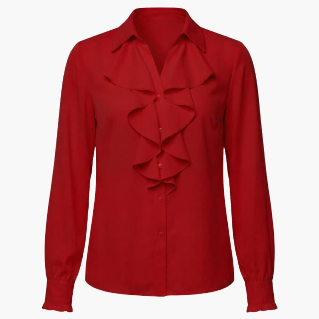 Women's Crew Neck Blouse Long Sleeve Loose Fit