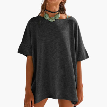 Women's Oversized Crew Neck T-Shirt Loose Fit - Vonnera