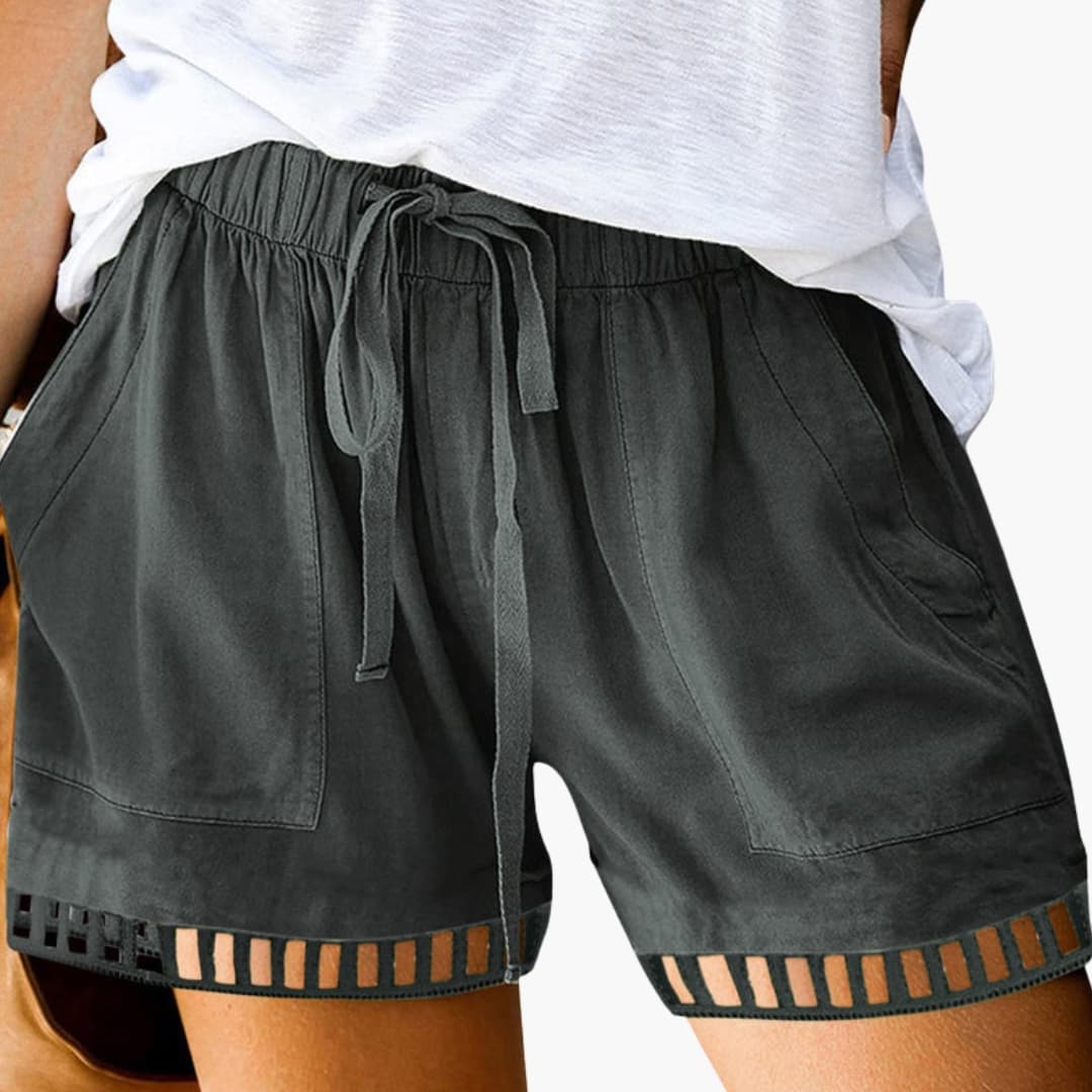 Women's Loose Fit Drawstring Shorts Cotton