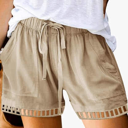Women's Loose Fit Drawstring Shorts Cotton