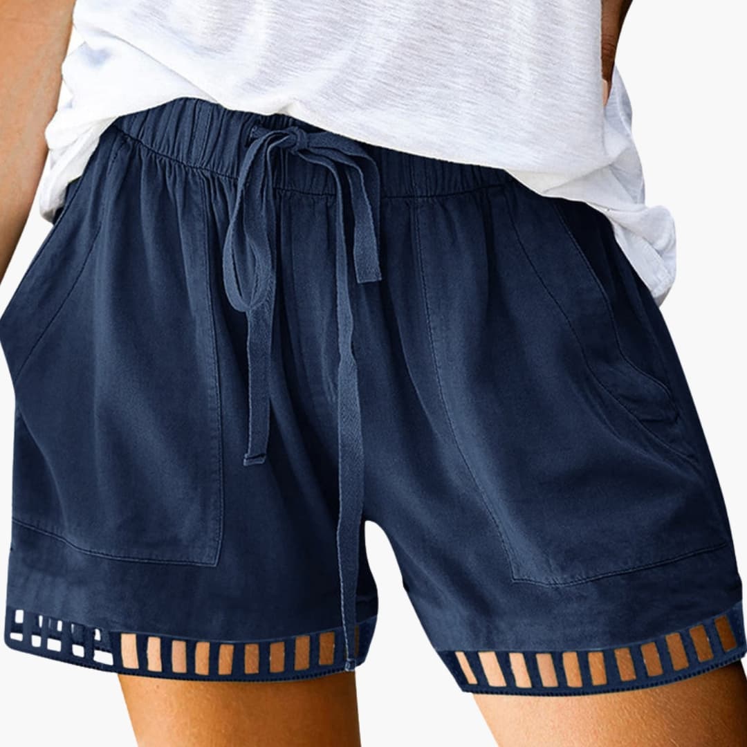 Women's Loose Fit Drawstring Shorts Cotton - Vonnera