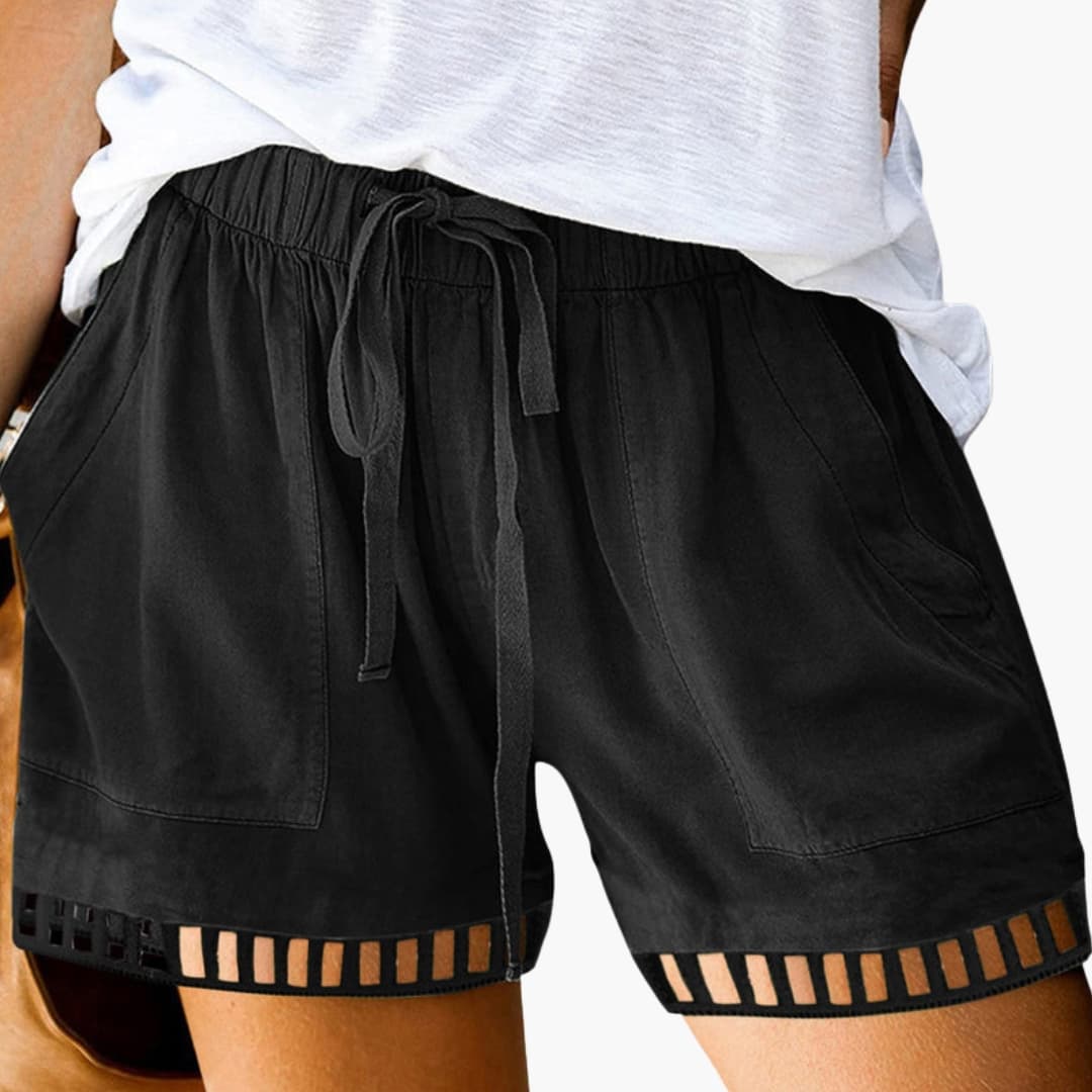 Women's Loose Fit Drawstring Shorts Cotton