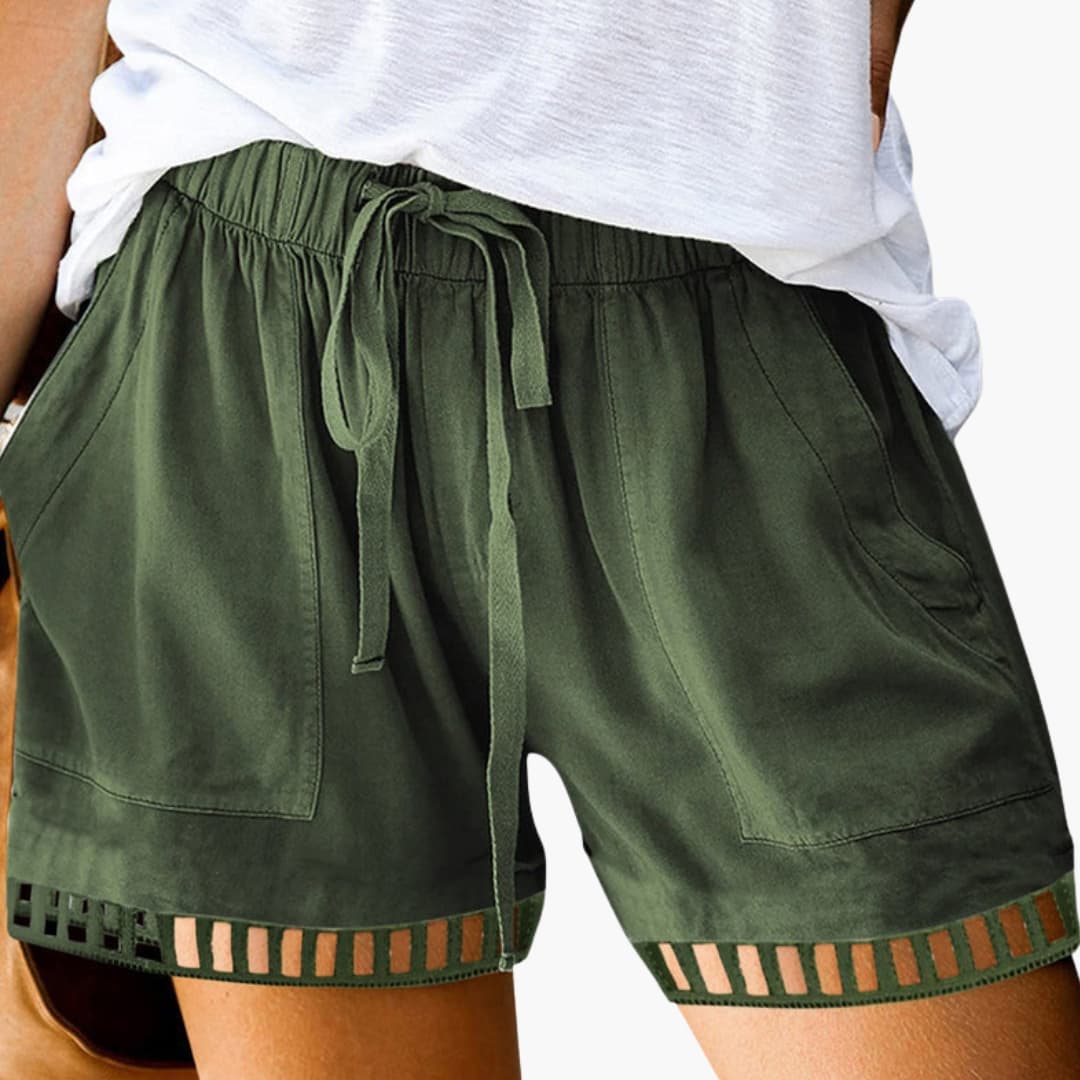Women's Loose Fit Drawstring Shorts Cotton