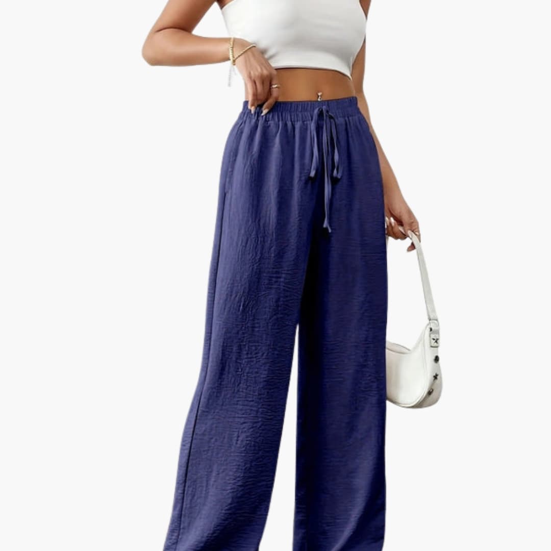 Women's Loose Fit Elastic Waist Pants - Vonnera