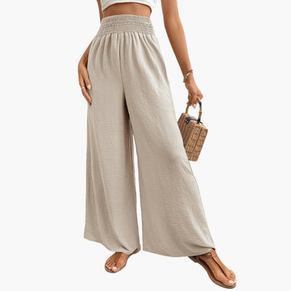 Women's Loose Fit Elastic Waist Pants with Pockets