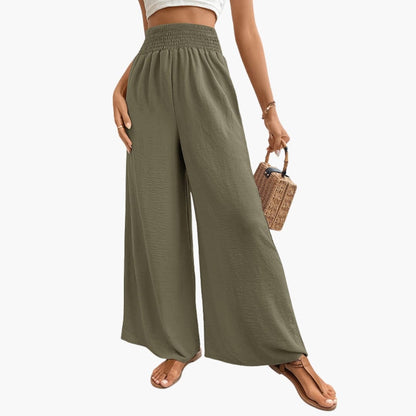 Women's Loose Fit Elastic Waist Pants with Pockets