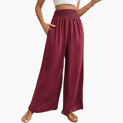Women's Loose Fit Elastic Waist Pants with Pockets