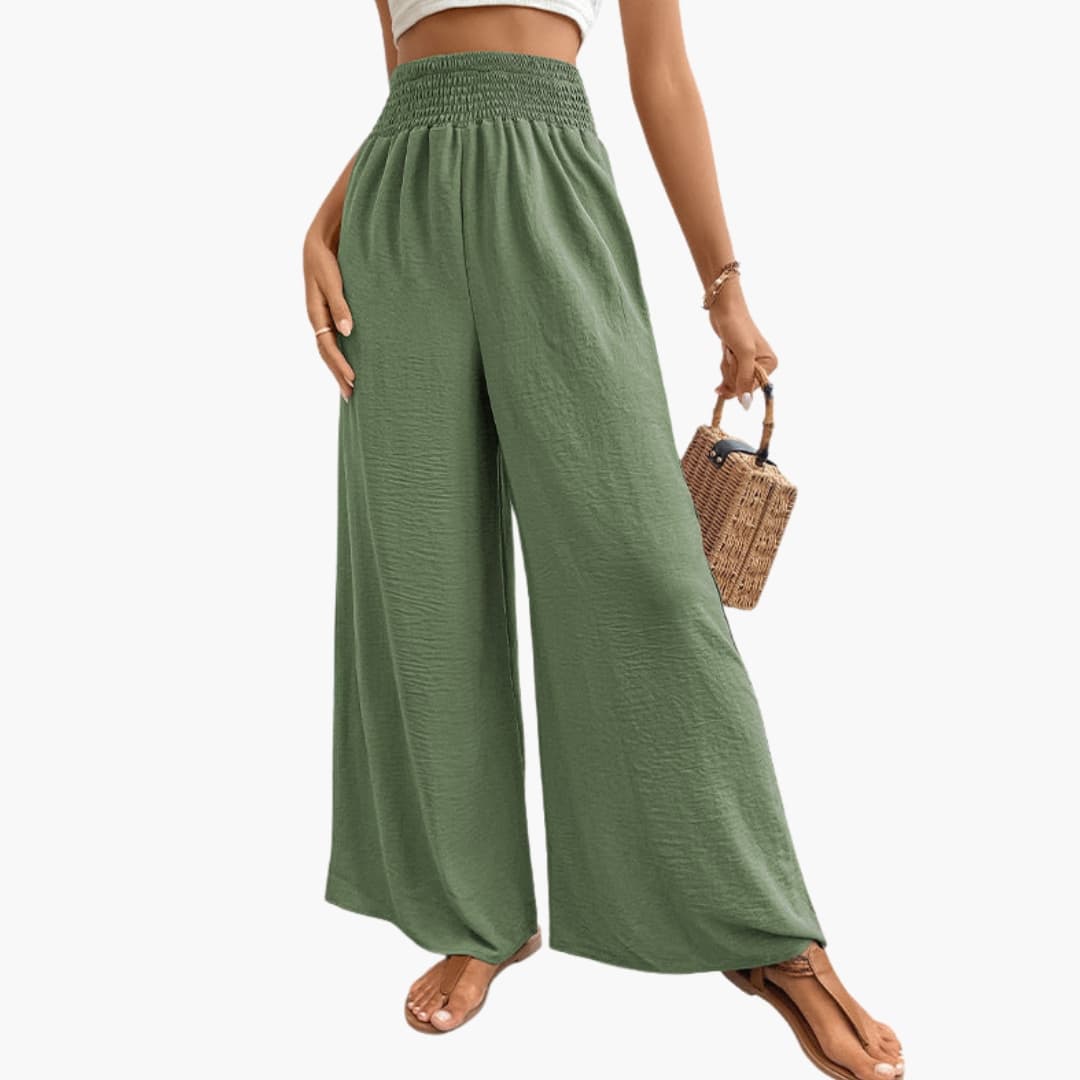 Women's Loose Fit Elastic Waist Pants with Pockets