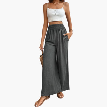 Women's Loose Fit Elastic Waist Pants with Pockets