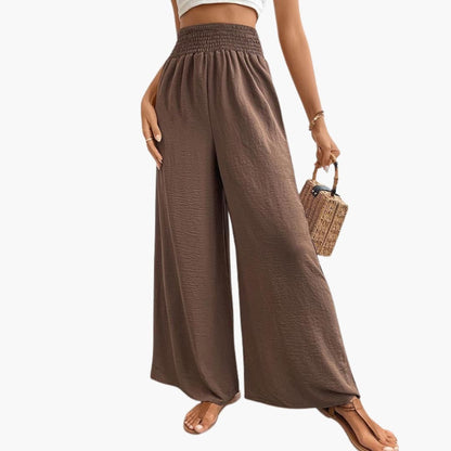 Women's Loose Fit Elastic Waist Pants with Pockets