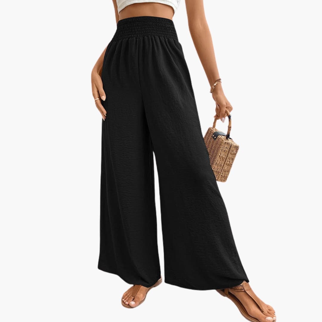Women's Loose Fit Elastic Waist Pants with Pockets