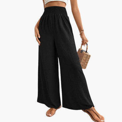 Women's Loose Fit Elastic Waist Pants with Pockets