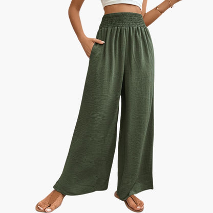 Women's Loose Fit Elastic Waist Pants with Pockets