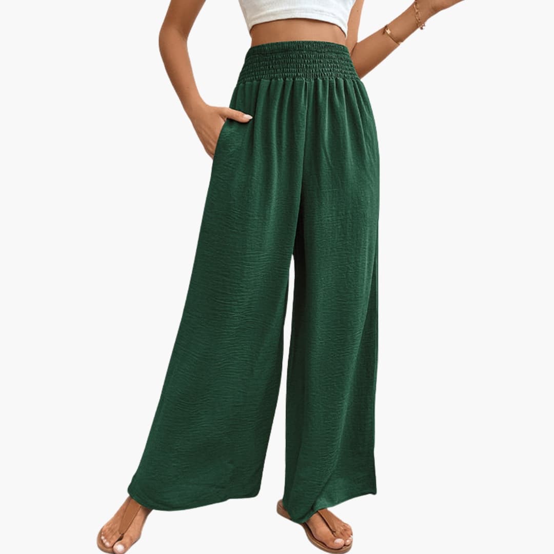 Women's Loose Fit Elastic Waist Pants with Pockets
