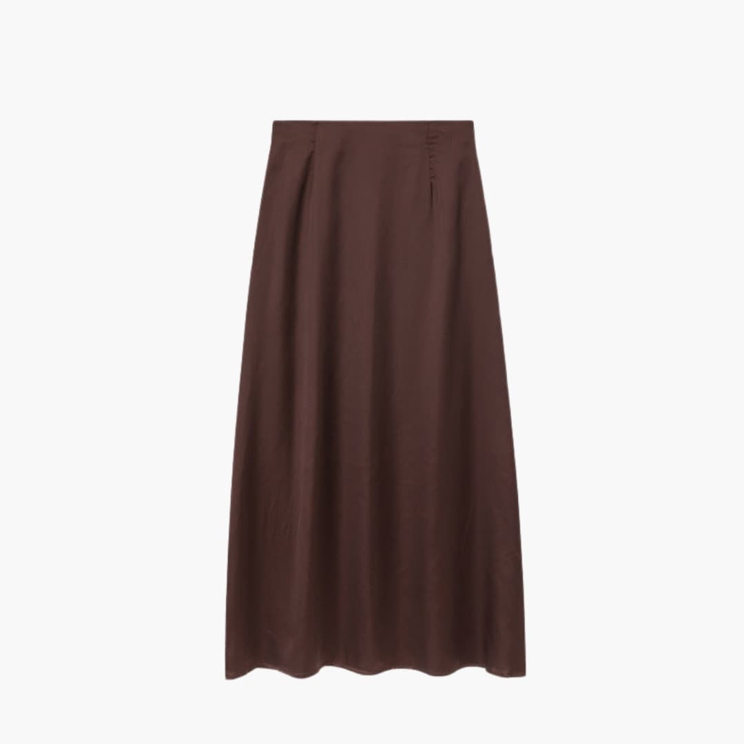 Women's High Waist Maxi Skirt Satin