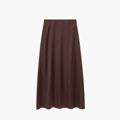 Women's High Waist Maxi Skirt Satin