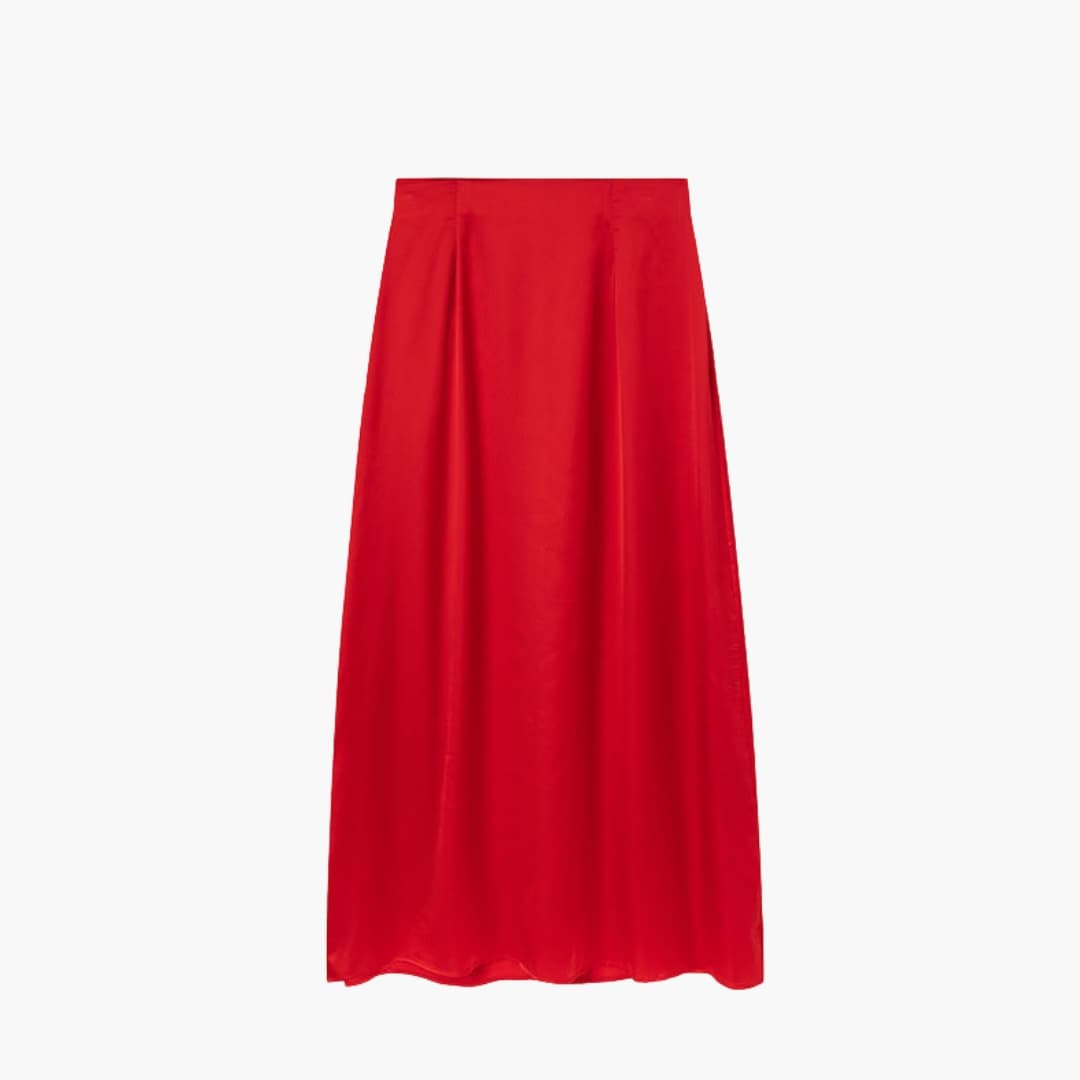 Women's High Waist Maxi Skirt Satin