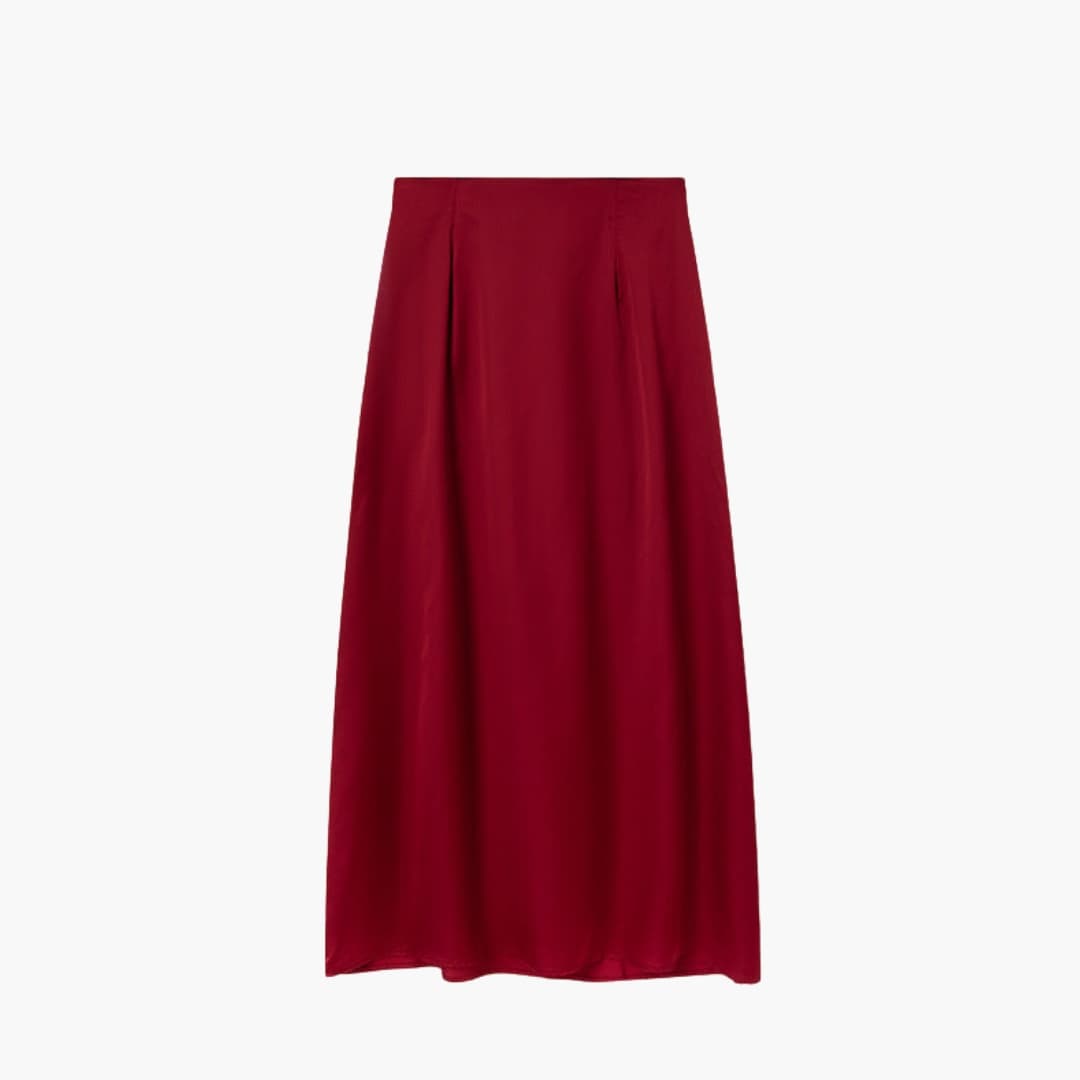 Women's High Waist Maxi Skirt Satin