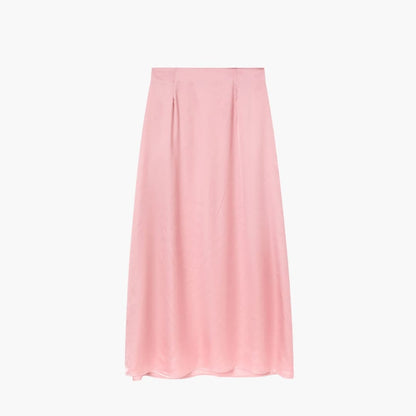Women's High Waist Maxi Skirt Satin