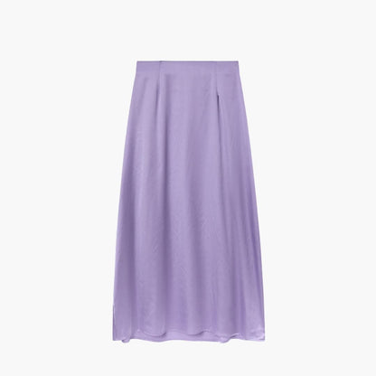 Women's High Waist Maxi Skirt Satin