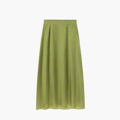 Women's High Waist Maxi Skirt Satin