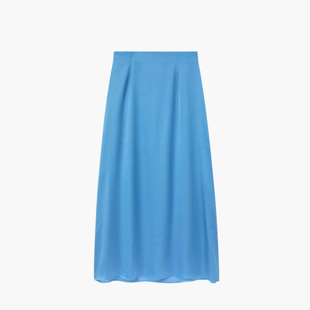 Women's High Waist Maxi Skirt Satin