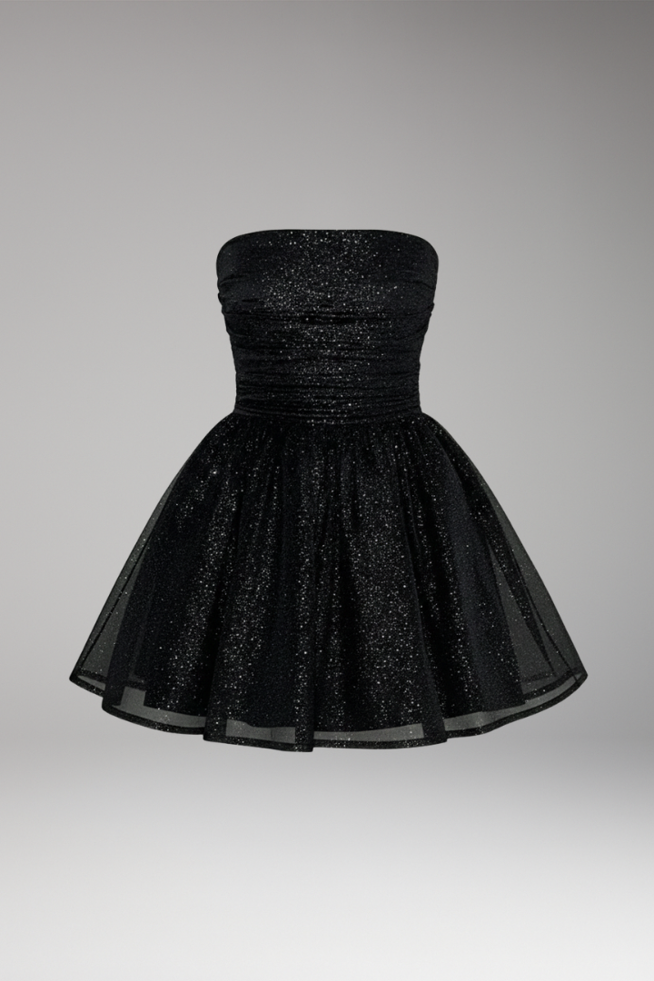 Women's Glitter Mini Dress Fitted - Vonnera