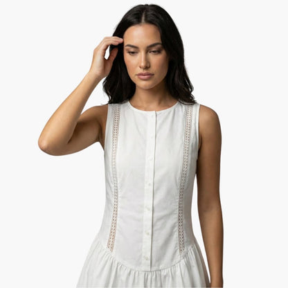 Women's Mini Round Neck Dress Side Cut Outs