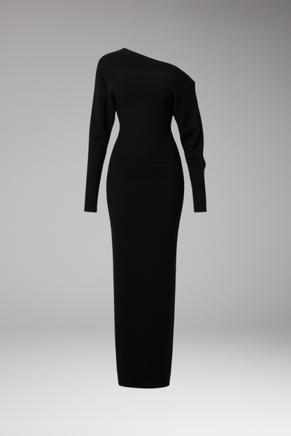 Women's Off Shoulder Knit Dress Fitted - Vonnera