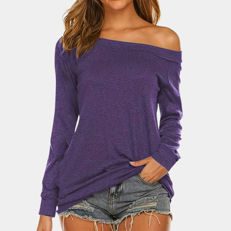 Women's Off Shoulder Long Sleeve Blouse