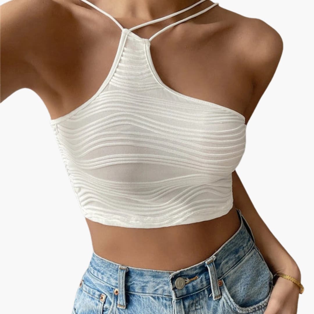 Women's Ribbed Off Shoulder Crop - Vonnera