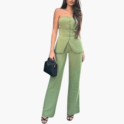 Women's Two-Piece Off-Shoulder Skirt Set Long Sleeve - Vonnera