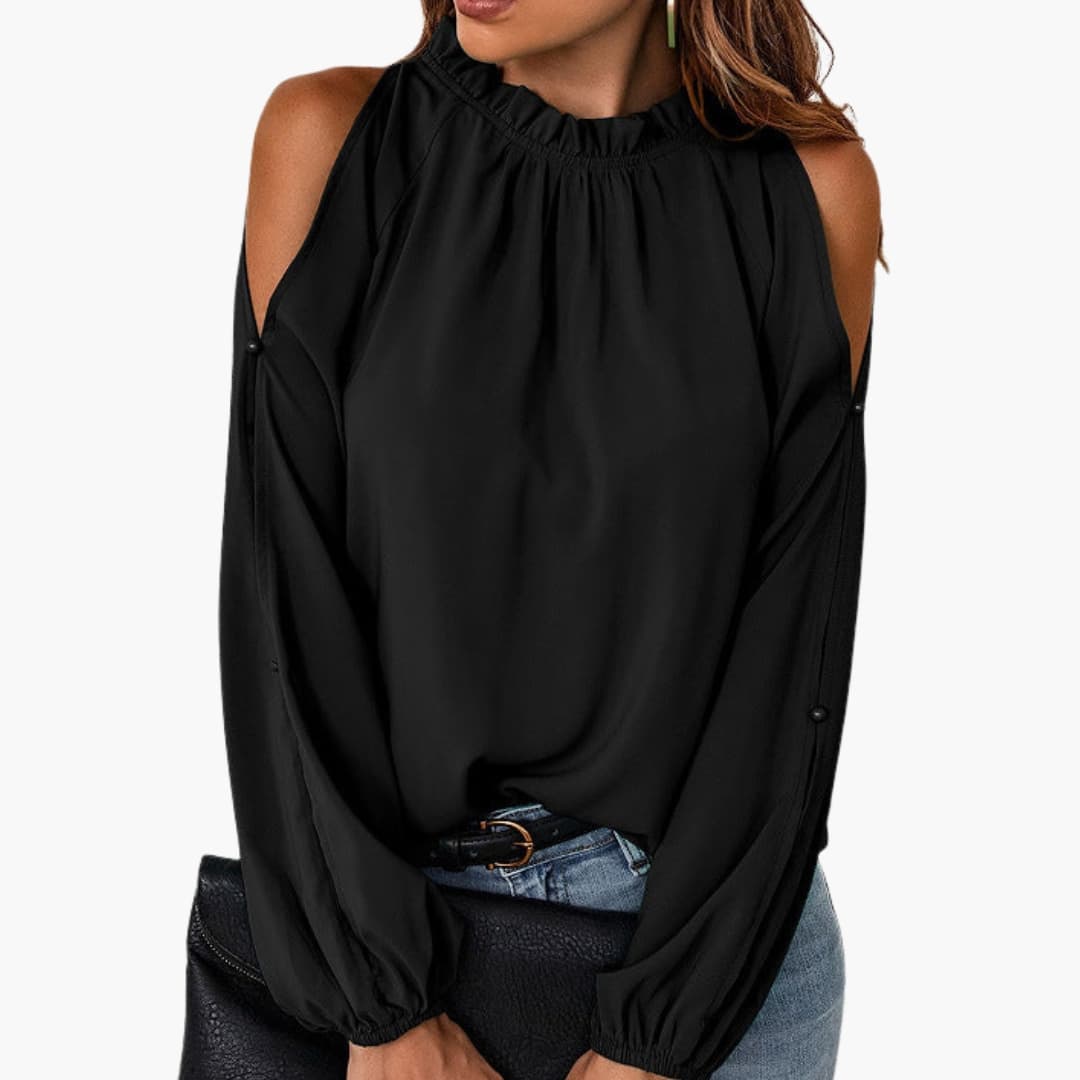 Women's Off Shoulder Puff Sleeve Blouse Woven