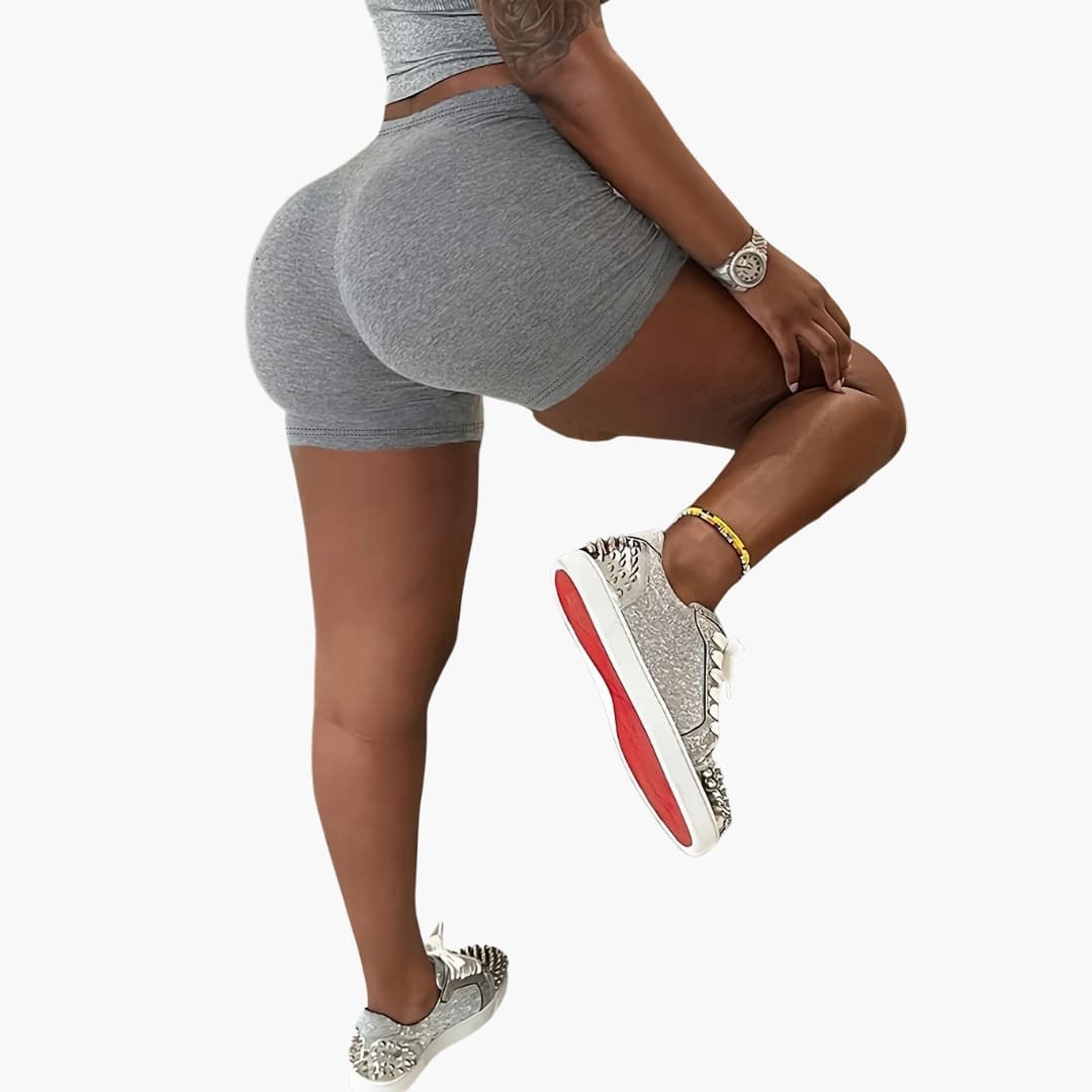 Women's Cropped Tee Shorts Set