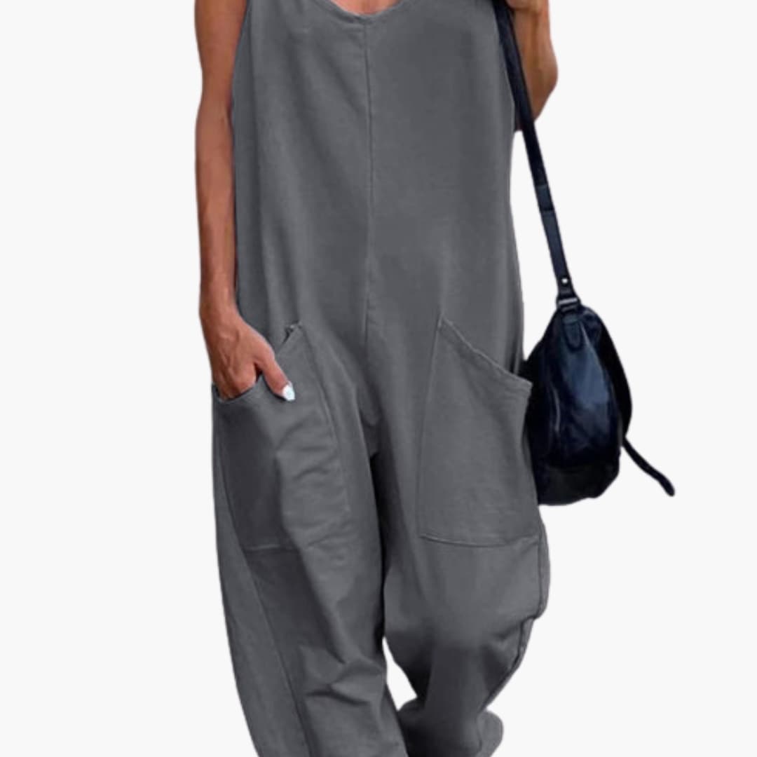 Women's Overalls Adjustable Shoulder Straps Front Pockets - Vonnera