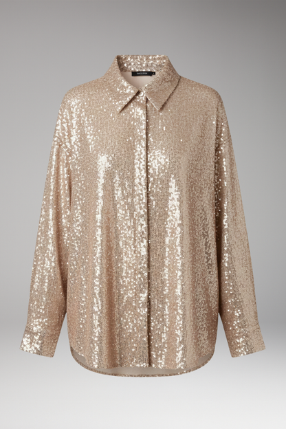 Women's Sequined Blouse Oversized Structured Cut - Vonnera