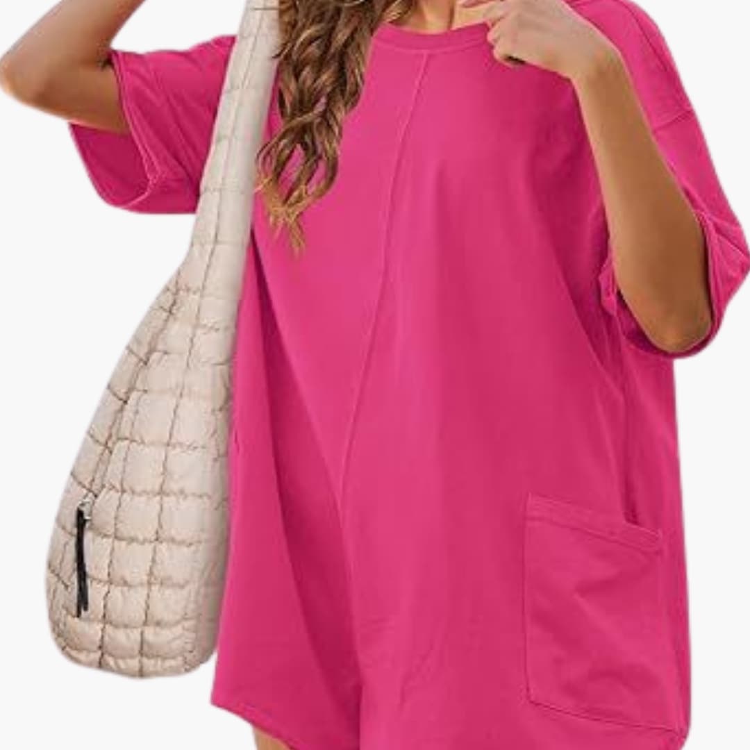 Women's Short Sleeve Mini T-Shirt Dress