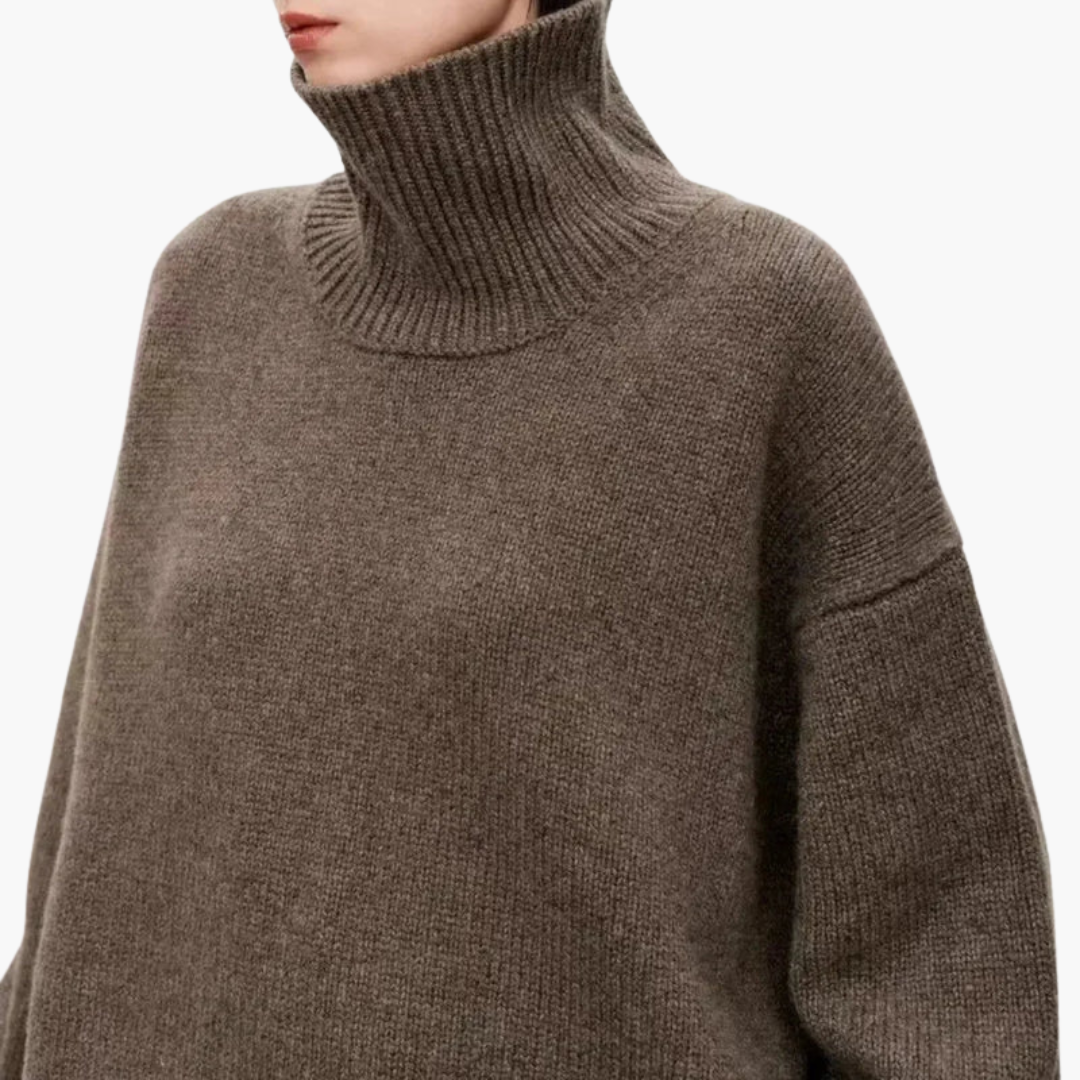 Women's Oversized High Neck Sweater Relaxed Fit
