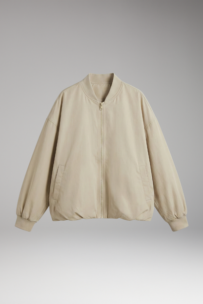 Women's Oversized Zipper Jacket Long Sleeves - Vonnera