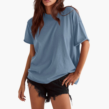 Women's Oversized T-Shirt Round Neck Cotton